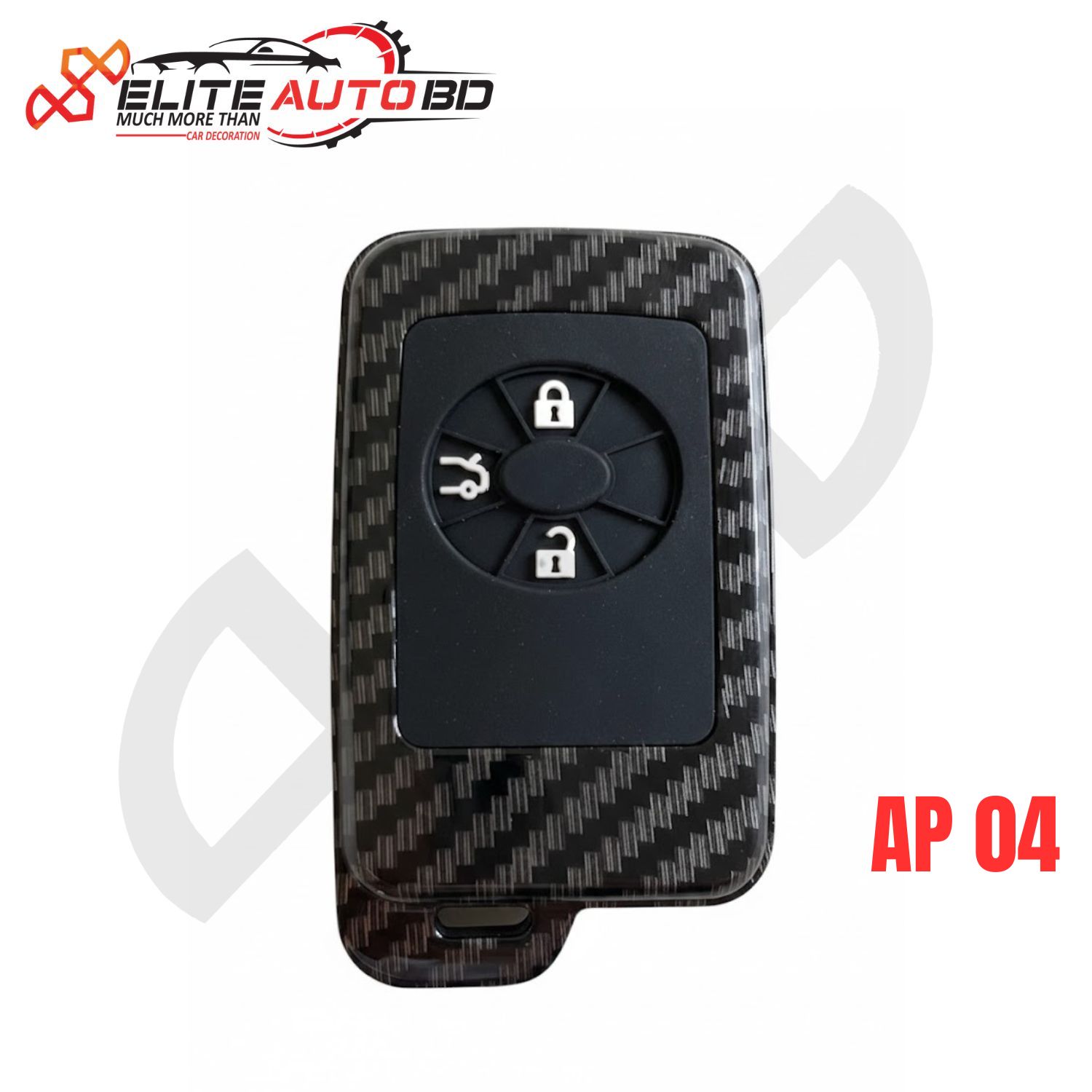 Car Premium Carbon Fiber TPU Remote Cover 3 Button for Toyota Models: Squire Shape | Allion | Premio | AP 04 | Elite Auto BD.