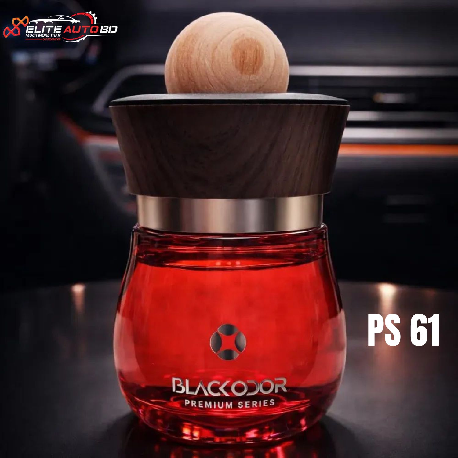 Premium Black Odor Car Air Freshener  Long Lasting Fragrance |  PS 61 | Elite Auto BD