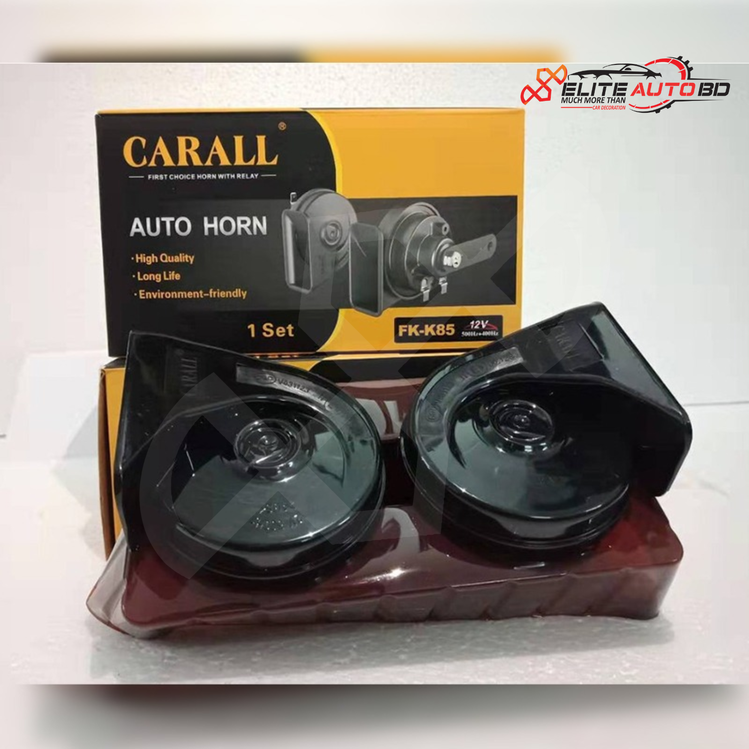Carall FK-K85 Auto Horn – 12V Powerful and Clear Dual Tone Horn | Horn | Elite Auto BD