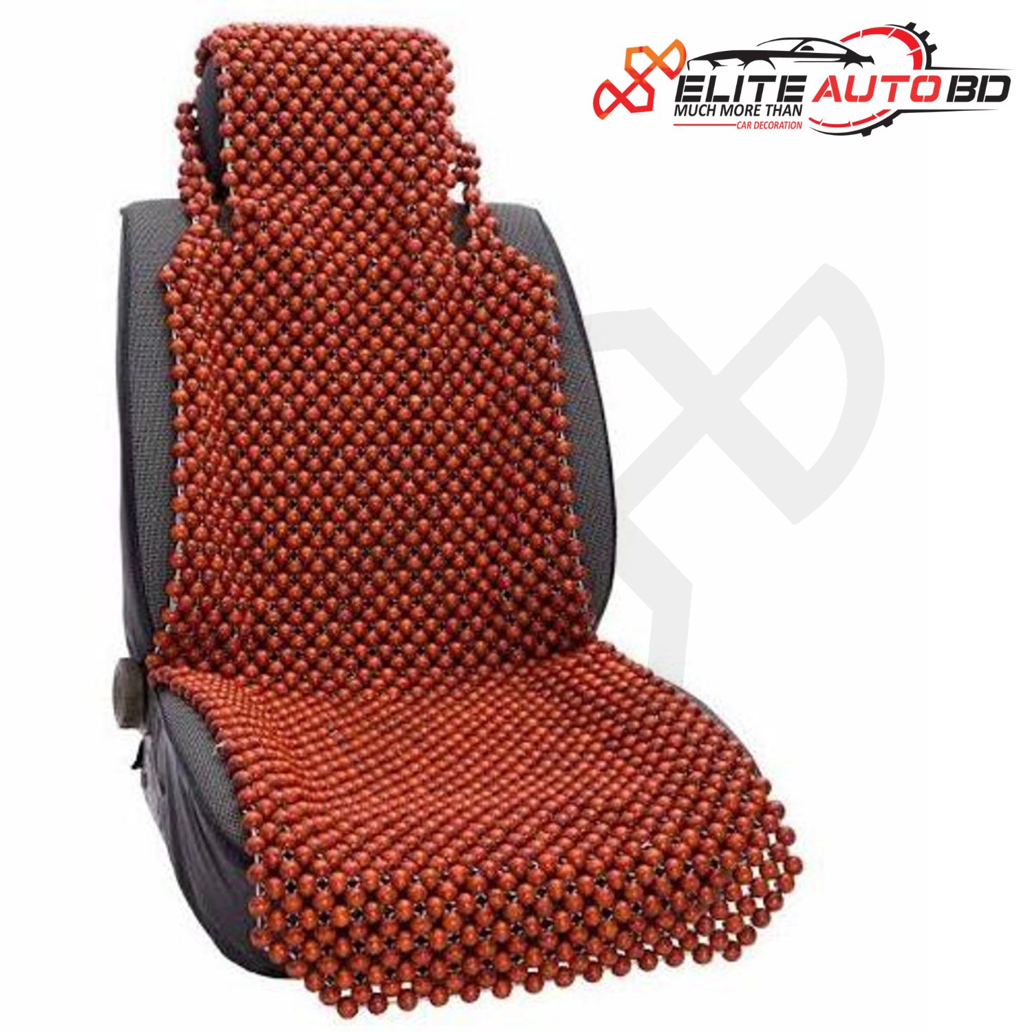 Universal Car seat cushion Original wood ball chocolate colour full seat covered car automotive interior accessories (1 Piece) | Seat Cushion | Elite Auto BD