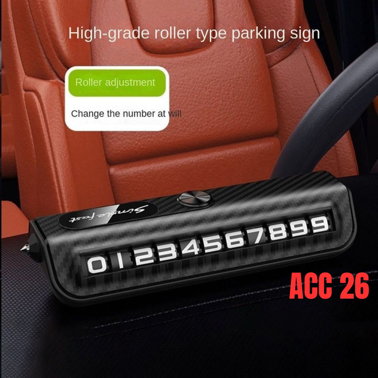 Car-Temporary Parking Phone Number Display Plate Dashboard Holder Window Breaker | Car Parking Number Holder ACC 26 | Elite Auto BD