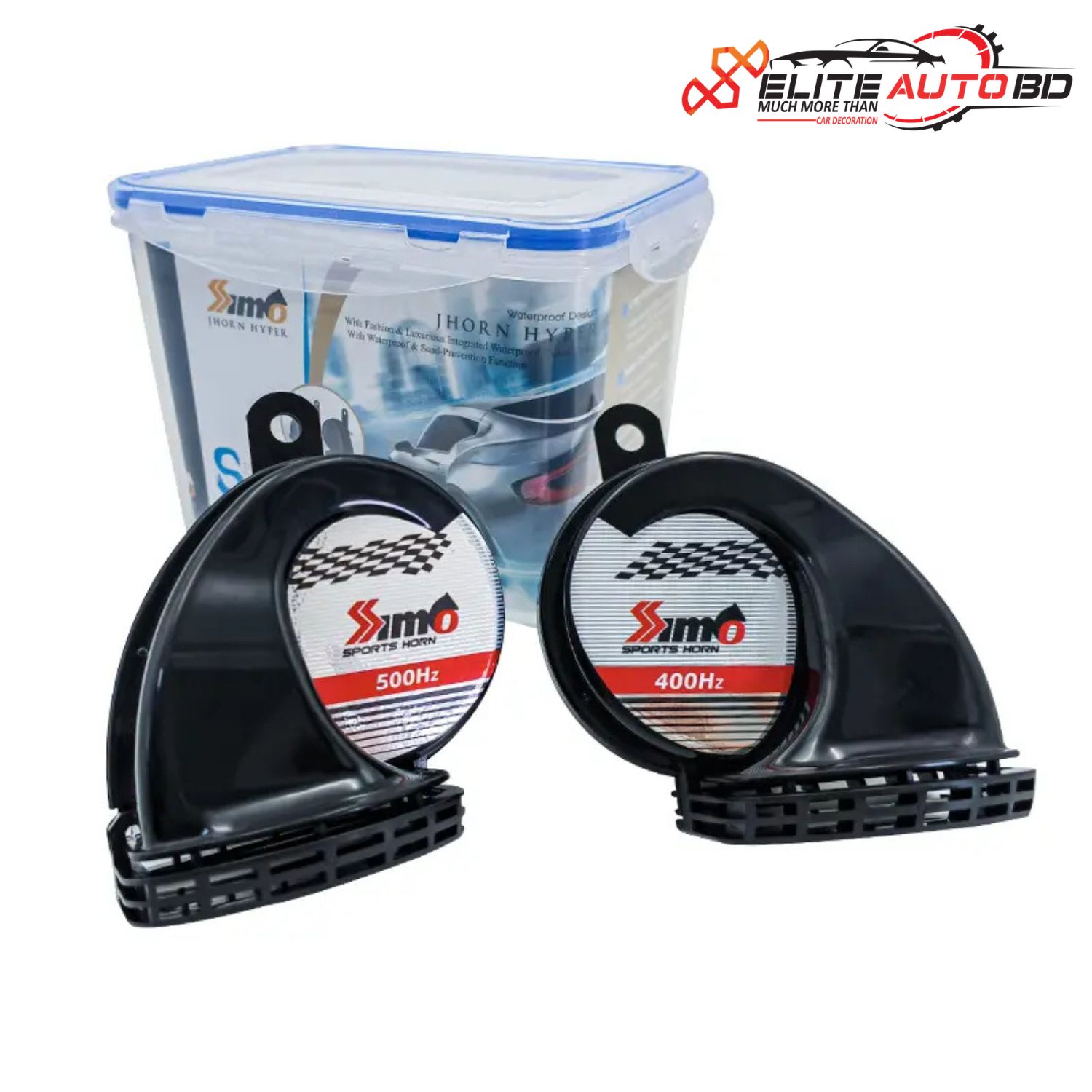 Simo Boomblast Sports Horn 12V | 500Hz/600Hz Loud Clear Fanfare Sound Horn Set | Horn | Elite Auto BD