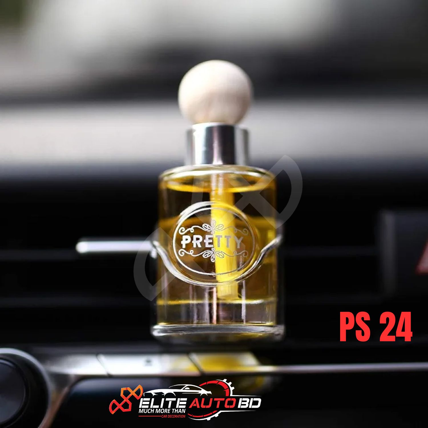 Pretty" Car Air Freshener Diffuser: Premium No Spill Wooden Stick Essential Oil Aromatherapy | PS 24 | Elite Auto BD.