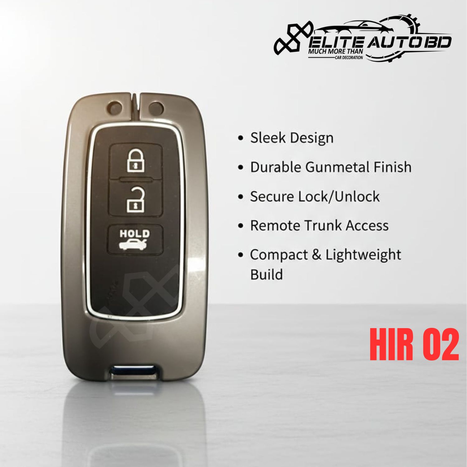 Toyota Dedicated Key Case, Smart Key Case, Key Cover, Zinc Alloy, Metal, 3 Buttons, Full Protection, Compatible with Toyota | Harrier | Noah | Voxy | Sienta | HIR 02 Elite Auto BD
