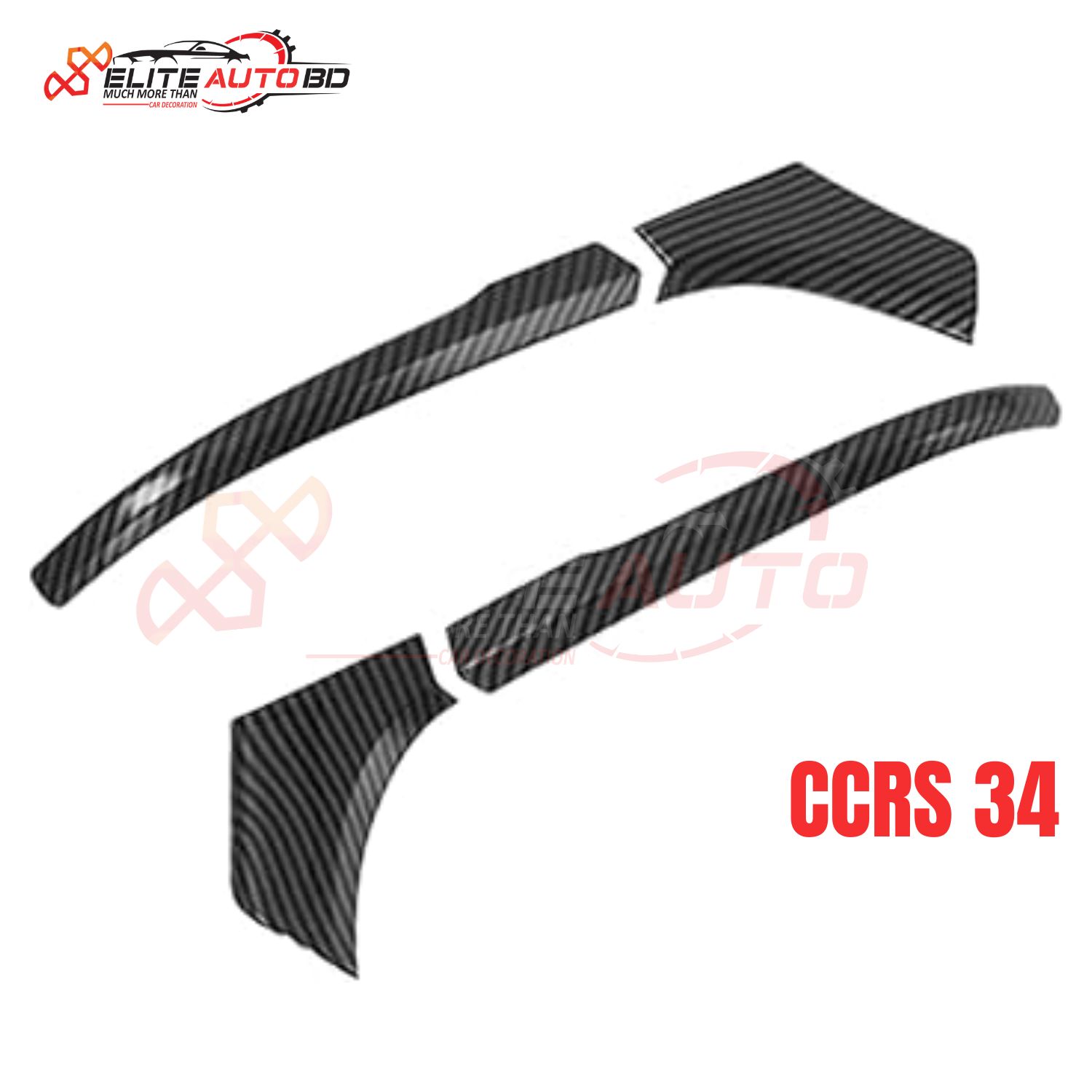 Toyota Corolla Cross Carbon Fiber Rearview Mirror Trim | 4Pcs ABS Side Door Cover Strip Accessories | CCRS 34 | Elite Auto BD