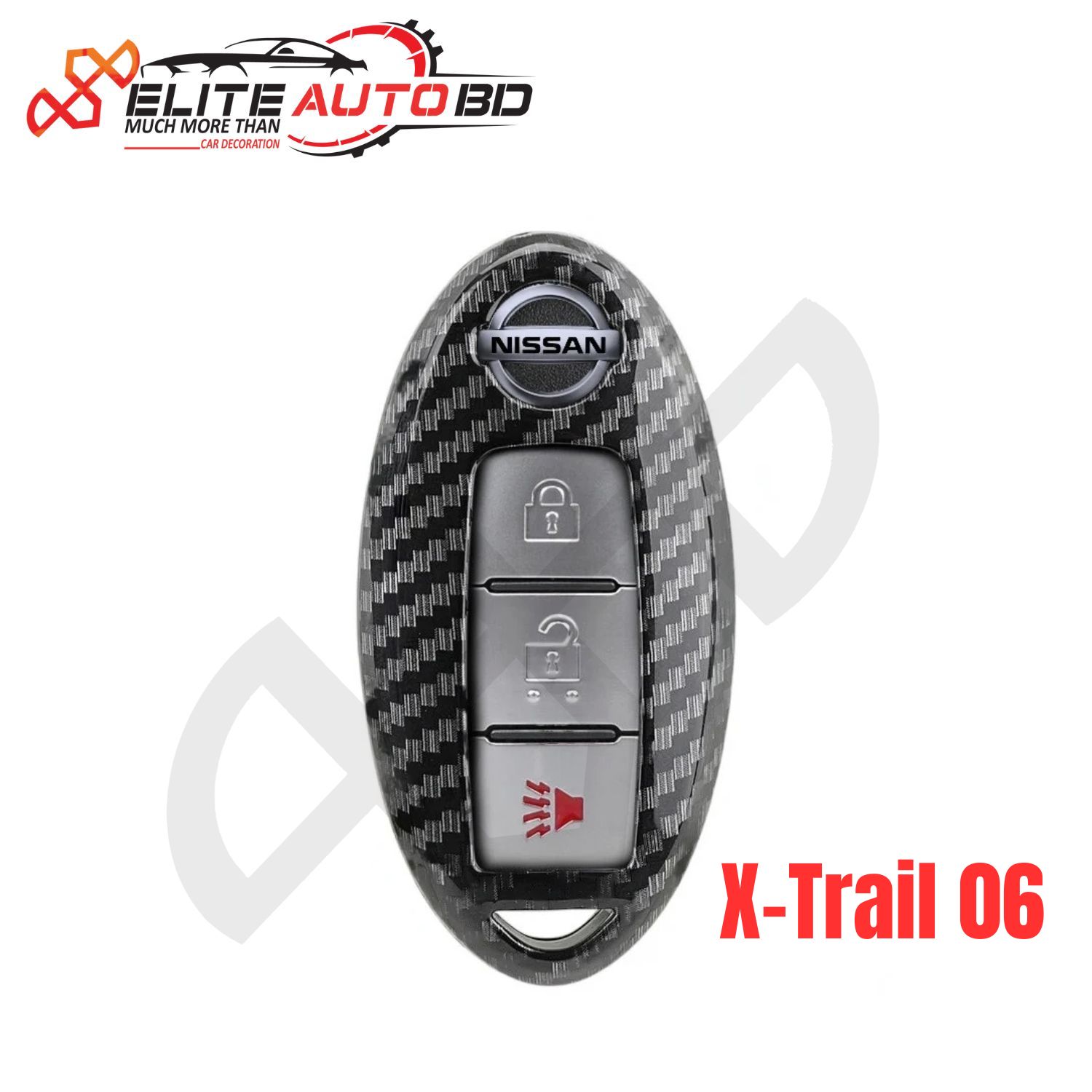 Carbon Fiber Pattern Hard Shell Key Fob Cover Case 3 Button for Nissan | X-Trail  06 | Elite Auto BD