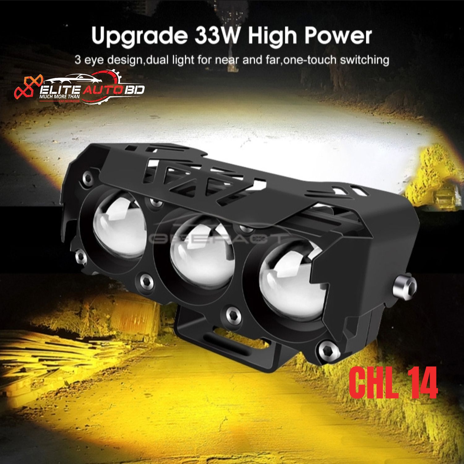 Car & Bike - LED Spotlight Dual Color Hi/Low Beam Fog Lamps Car Trucks SUV UTV 12V 24VMini Lens Headlight Driving Light black_0 | CHL 14 |  Elite Auto BD