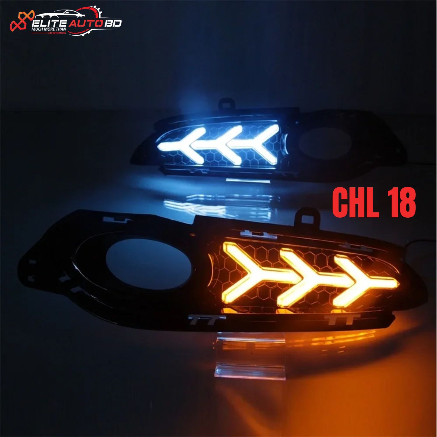 LED DRL Daytime Running Lights with Turn Signal for Honda HR-V/Vezel – Front Bumper Fog Lamp with Brake & Reverse Relay | CHL 18 |  Elite Auto BD