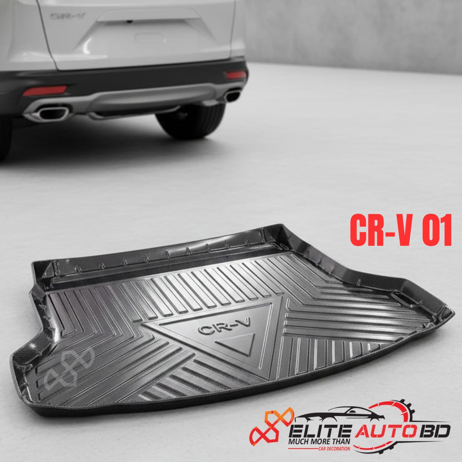 Honda CR-V Trunk Mat Cargo Liner | Premium Waterproof Carbon Fiber Style Accessories | CR-V 01 | Elite Auto BD