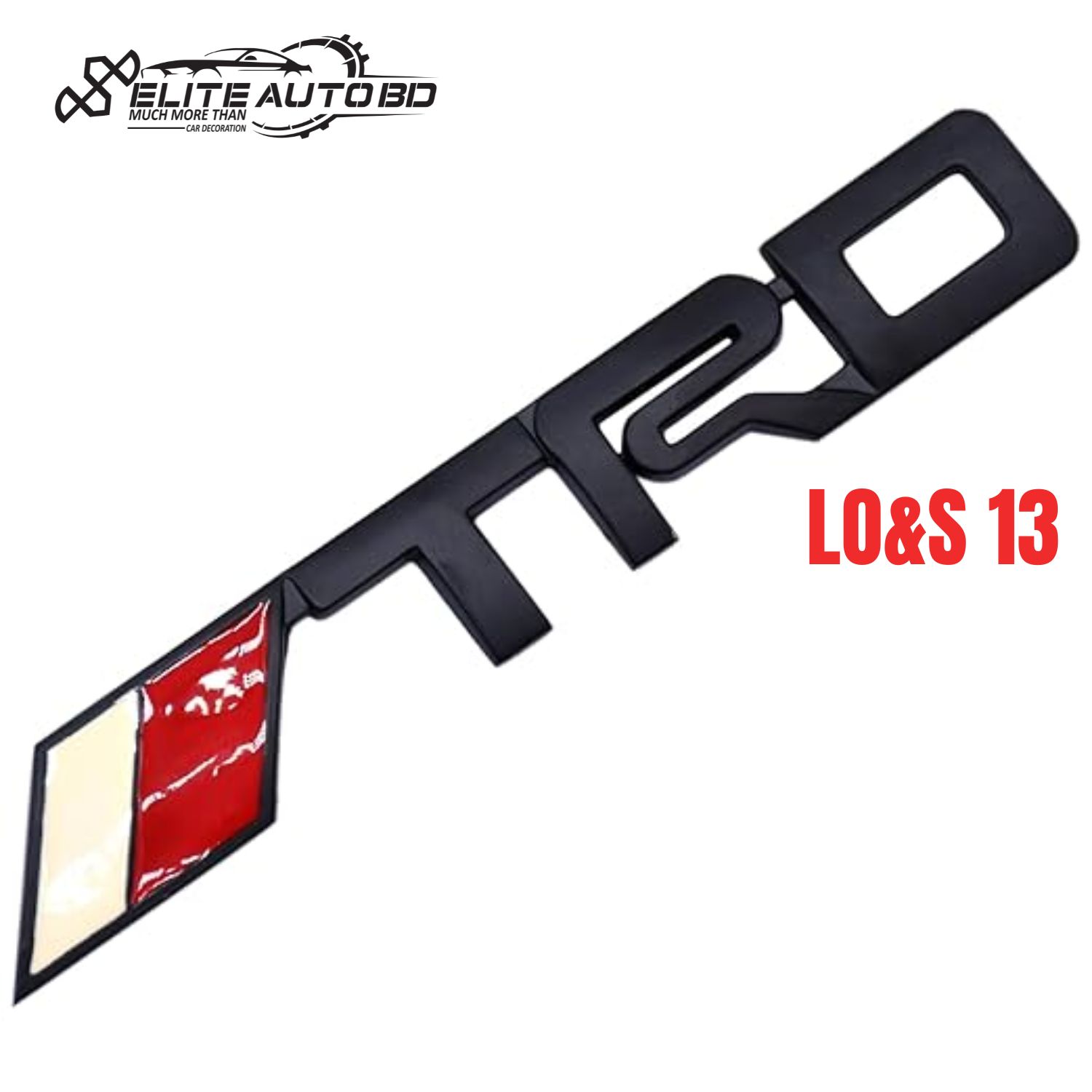 Premium Chrome Plated 3D Car Logo Sticker Compatible for Toyota TRD | Eye Catching Letter Alphabets Brand Emblem Badge Waterproof Logo Sticker Decals for Car Accessories | LO&S 13 | Elite Auto BD