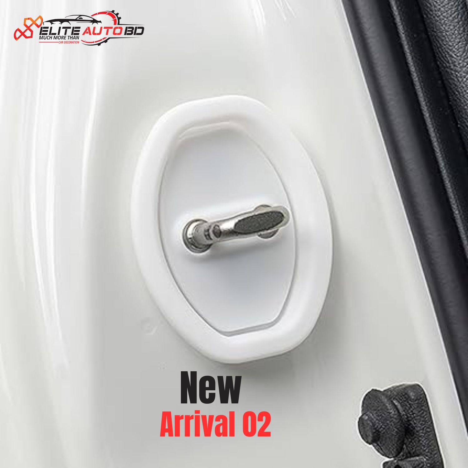 4 Pcs Car Silicone Door Lock Protective Cover - Car Door Lock Cover Protector - Black, White, Red | New Arrival 02 | Elite Auto BD