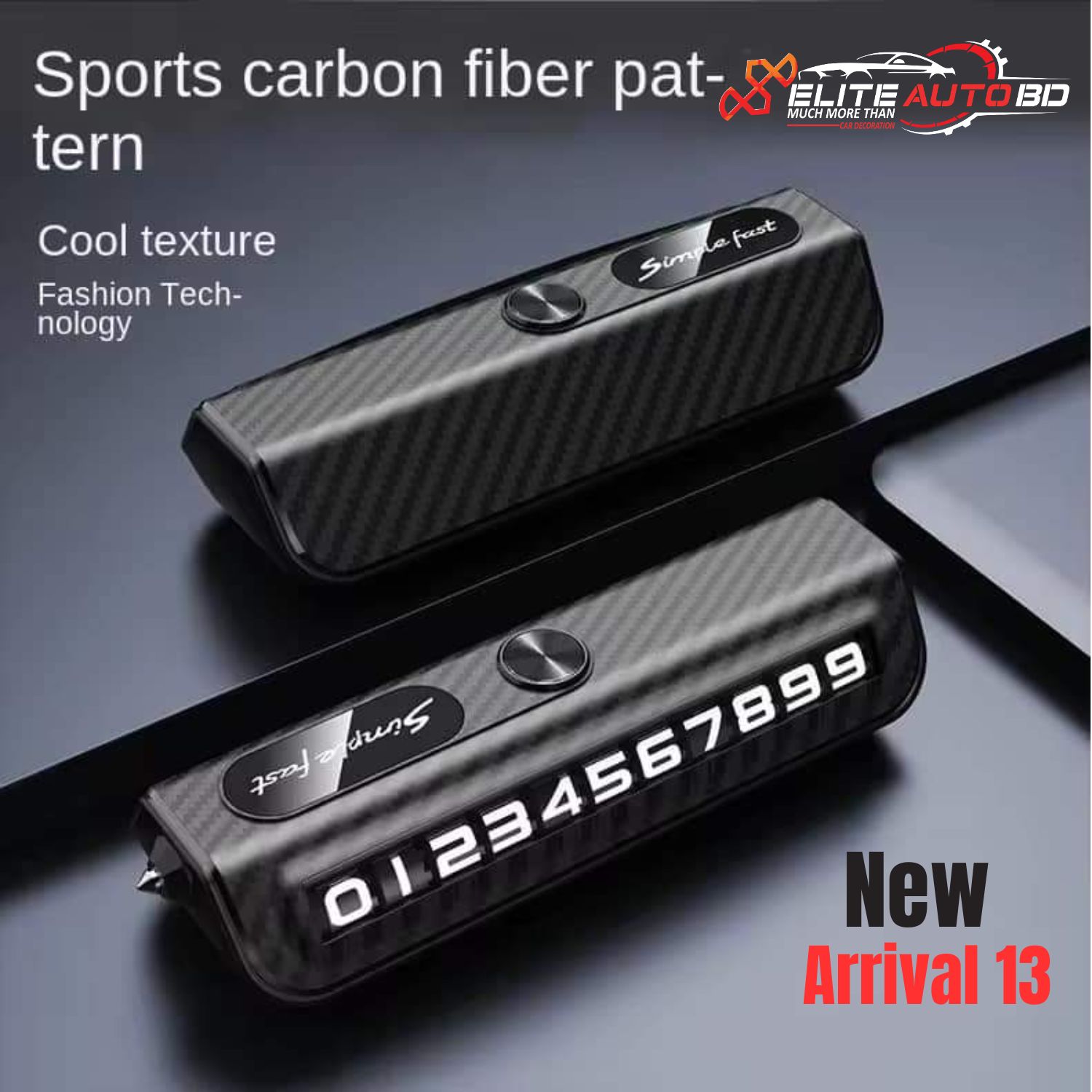 Car Parking Number Plate with Built-in Glass Breaker | New Arrival 13 | Elite Auto BD