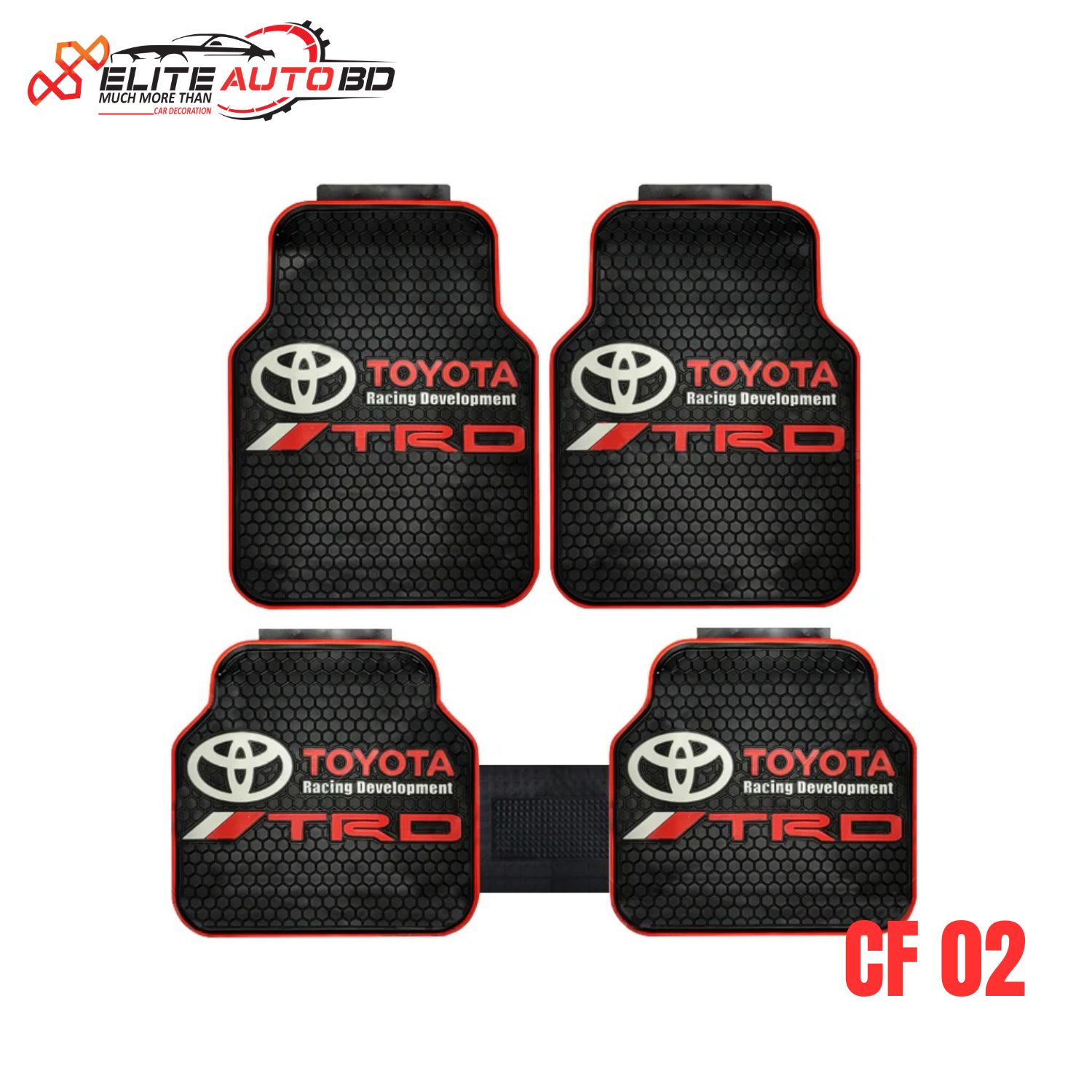 5 Pcs Toyota Universal Car Floor Premium Rubber Matting Protector / Guard (High Quality) | CF 02 | Elite Auto BD