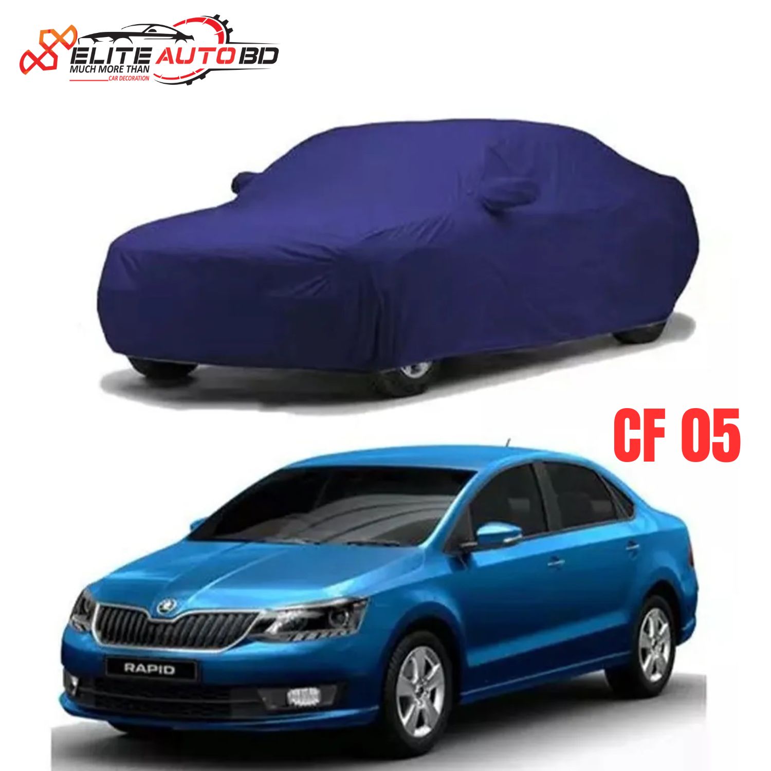 All Weather Protection Coloring Car Cover for Allion, Premio, Axio, Aqua, Vitz, Fielder, Probox Etc Desire 2012-2021 | Anti Dust, Water Resistant, Durable, Heat Resistant, UV Proof - Triple Stitched Elastic Grip with Mirror Pocket | CF 05 | Elite Auto BD