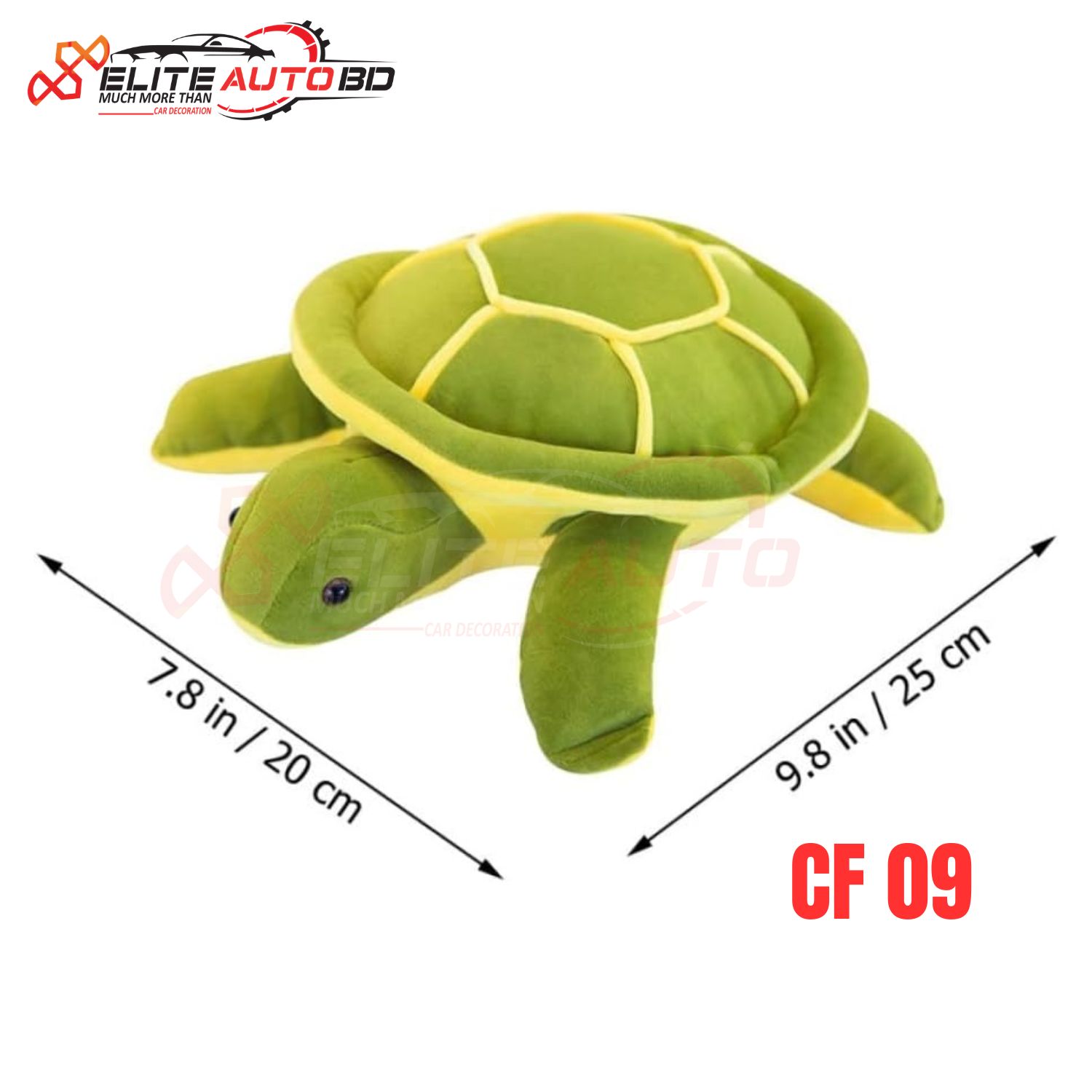 Adorable Turtle Plush Car Pillow for Medium size  – Ultra-Soft Cushion & Cute Decoration for Car Interior | CF 09| Elite Auto BD