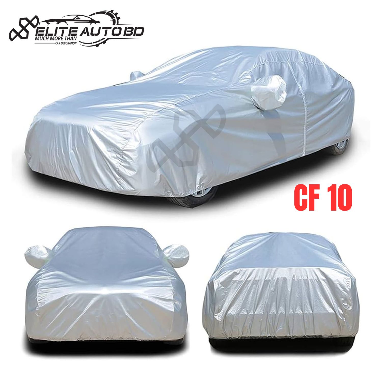 Waterproof Car Body Cover For Medium Size Car, Hatchback/Sedan/Sport Car/SUV Tailored Fit, All-Weather Protection . Silver Color 10 Number | CF 10 | Elite Auto BD