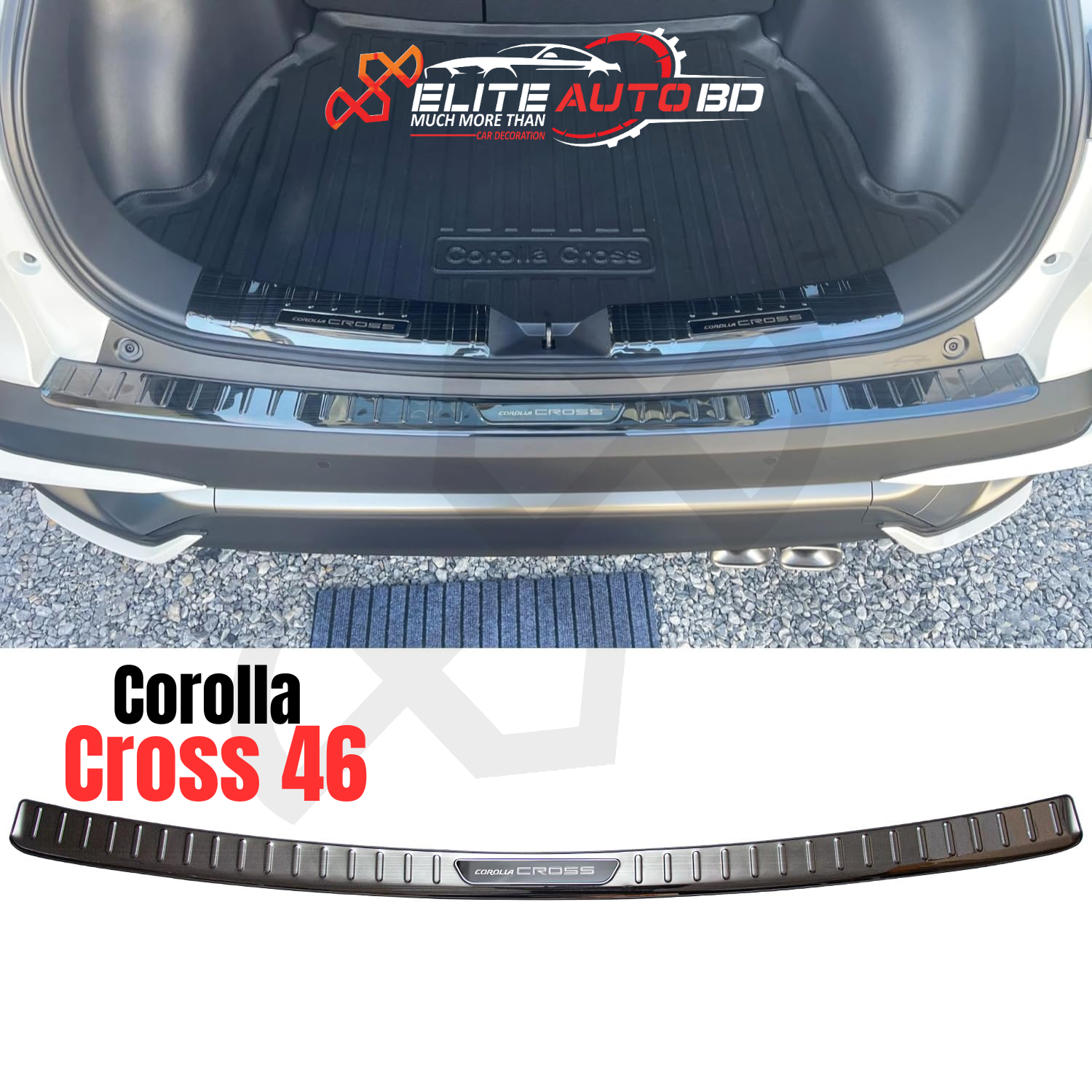 Toyota Corolla Cross (2021-2025) Stainless Steel Rear Bumper Protector & Trunk Sill Guard - Premium Car Accessories by | Corolla  Cross 46 | Elite Auto BD