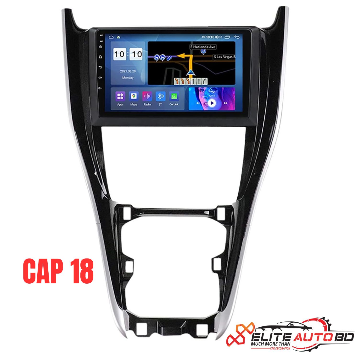 Toyota Harrier 2013-20 Car android player Android car stereo video audio system 9" 10" Universal Toyota Honda Nissan Mitsubishi Hyundai Mg Mazda cars navigation system | Car interior accessories | Car Android Player | CAP 18 | Elite Auto BD