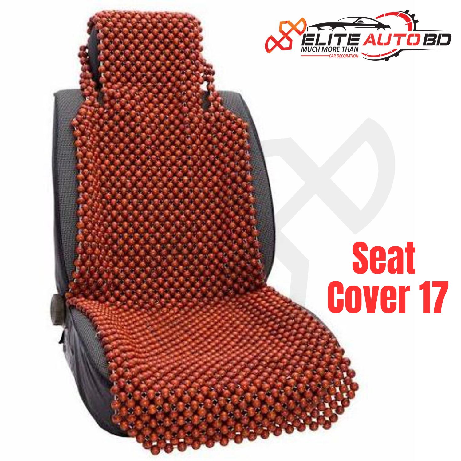 Universal Car seat cushion Original wood ball chocolate colour full seat covered car automotive interior accessories (1 Piece) | Seat Cushion | Seat Cover 17 | Elite Auto BD