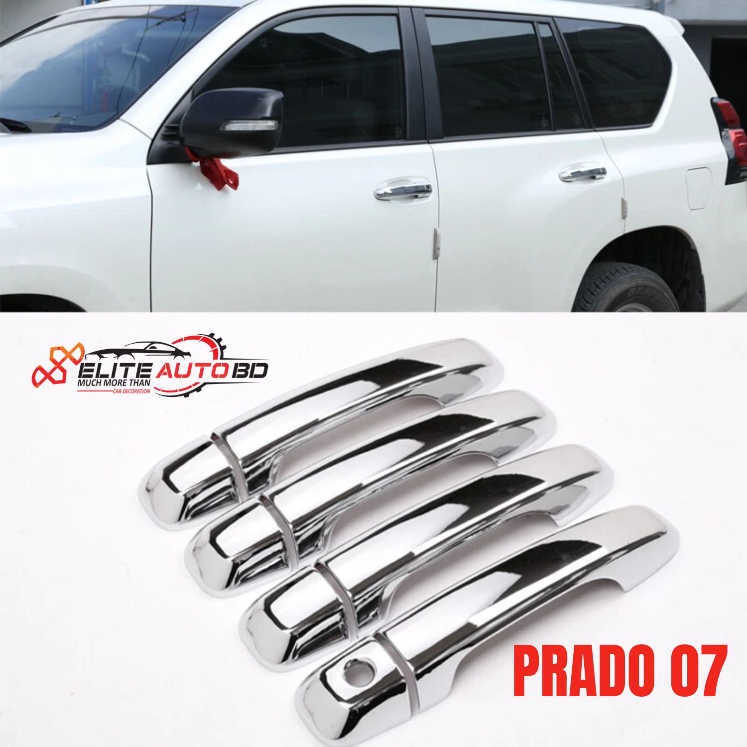 Toyota Land Cruiser Prado 2007-2022 door handle covers, chrome trim for Prado LC150 FJ150, exterior car decoration for Prado | Prado 07 |  Elite Auto BD