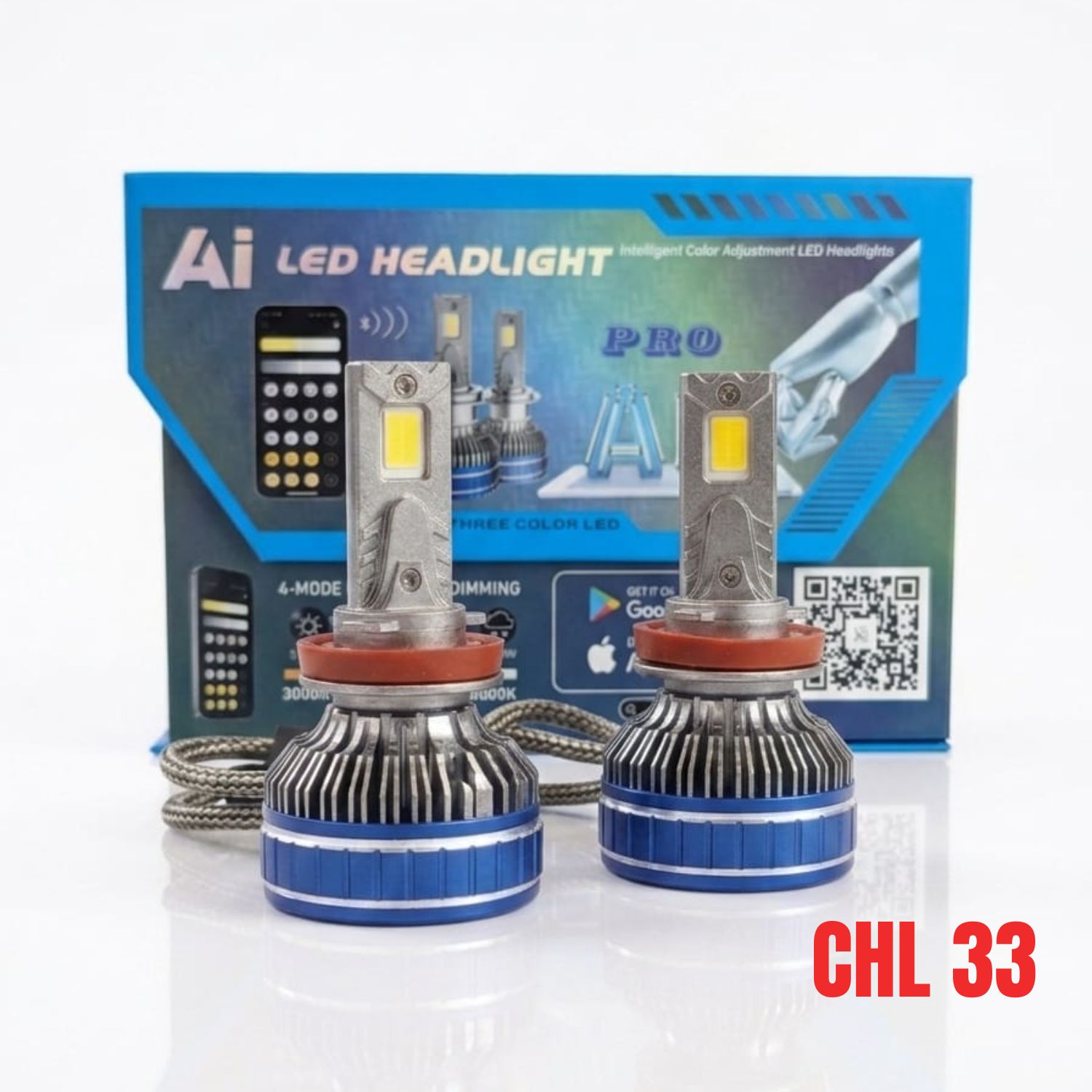 AI-Powered LED Headlights – 5000+ Lumens, App-Controlled Smart Dimming & Plug-and-Play Installation | CHL 33 | Elite Auto BD