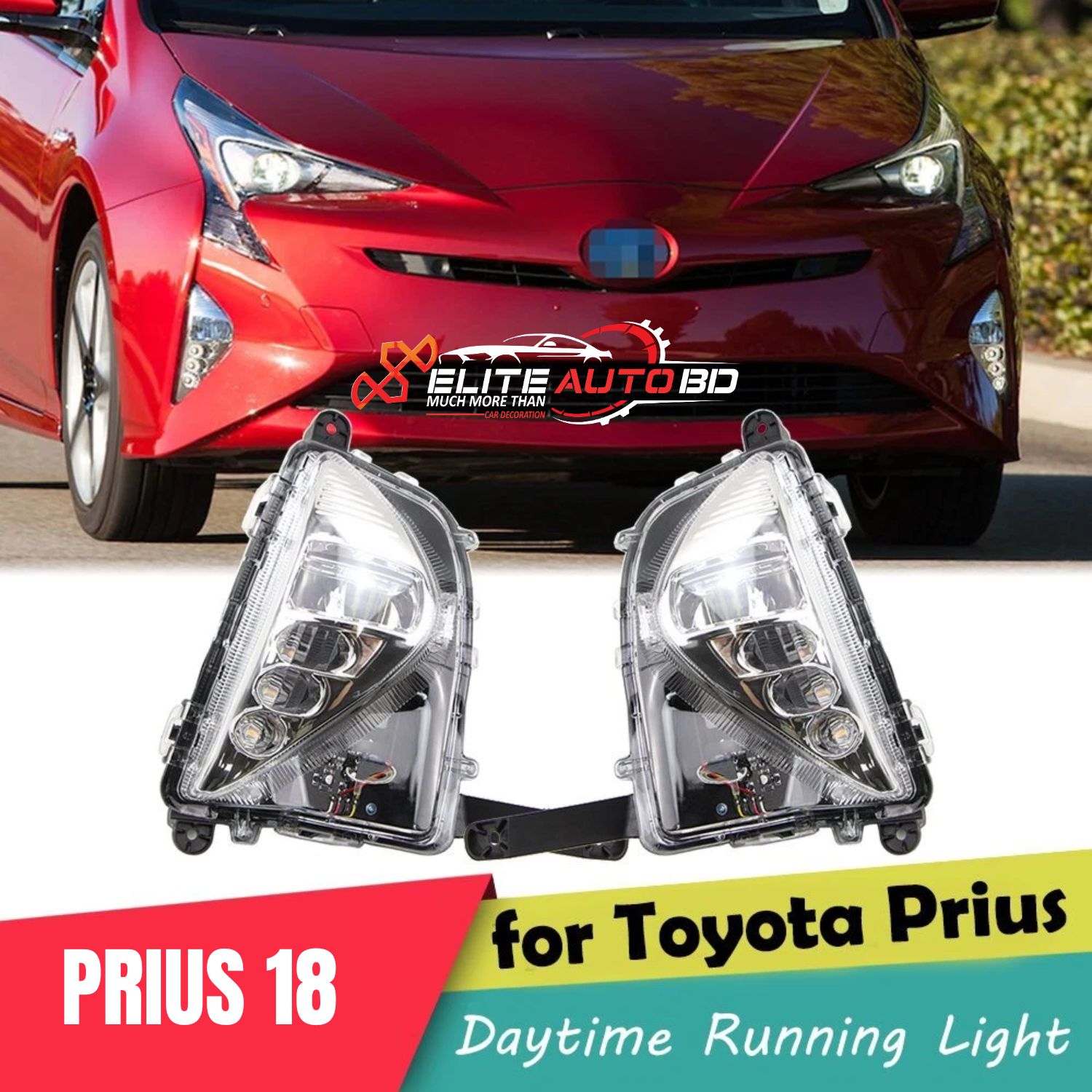 Toyota Prius 2016-2018 LED Daytime Running Light (DRL) & Turn Signal Set - Premium Fog Lamp Upgrade | PRIUS 18 |  Elite Auto BD