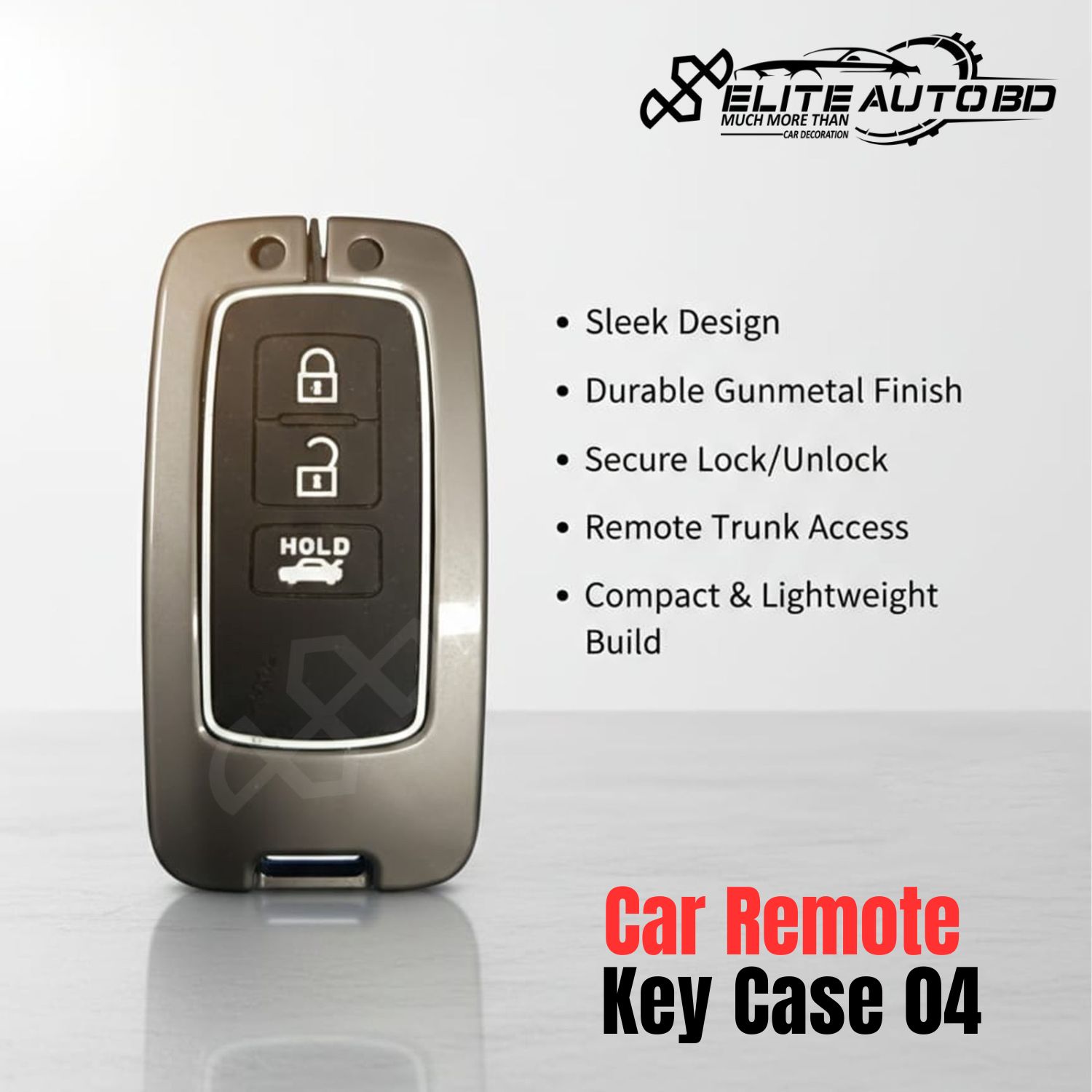 Toyota Dedicated Key Case, Smart Key Case, Key Cover, Zinc Alloy, Metal, 3 Buttons, Full Protection, Compatible with Toyota | Harrier | Noah | Voxy | Sienta |Car Remote Key Case 04 | Elite Auto BD