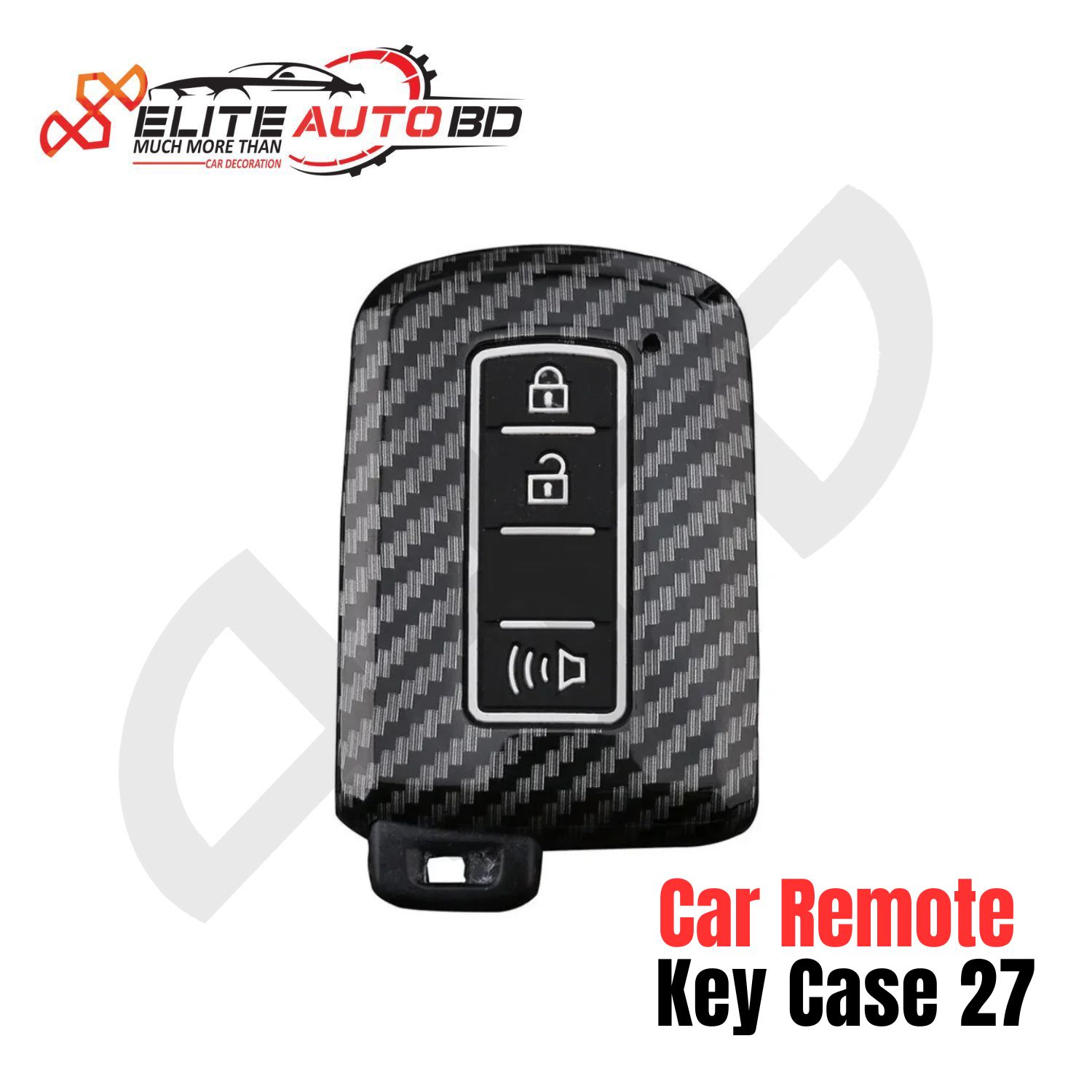 Carbon Fiber Pattern Hard Shell Key Fob Cover Case 3 Button for Toyota | Harrier | Noah | Voxy | Sienta | Car Remote Key Case 27 | Elite Auto BD