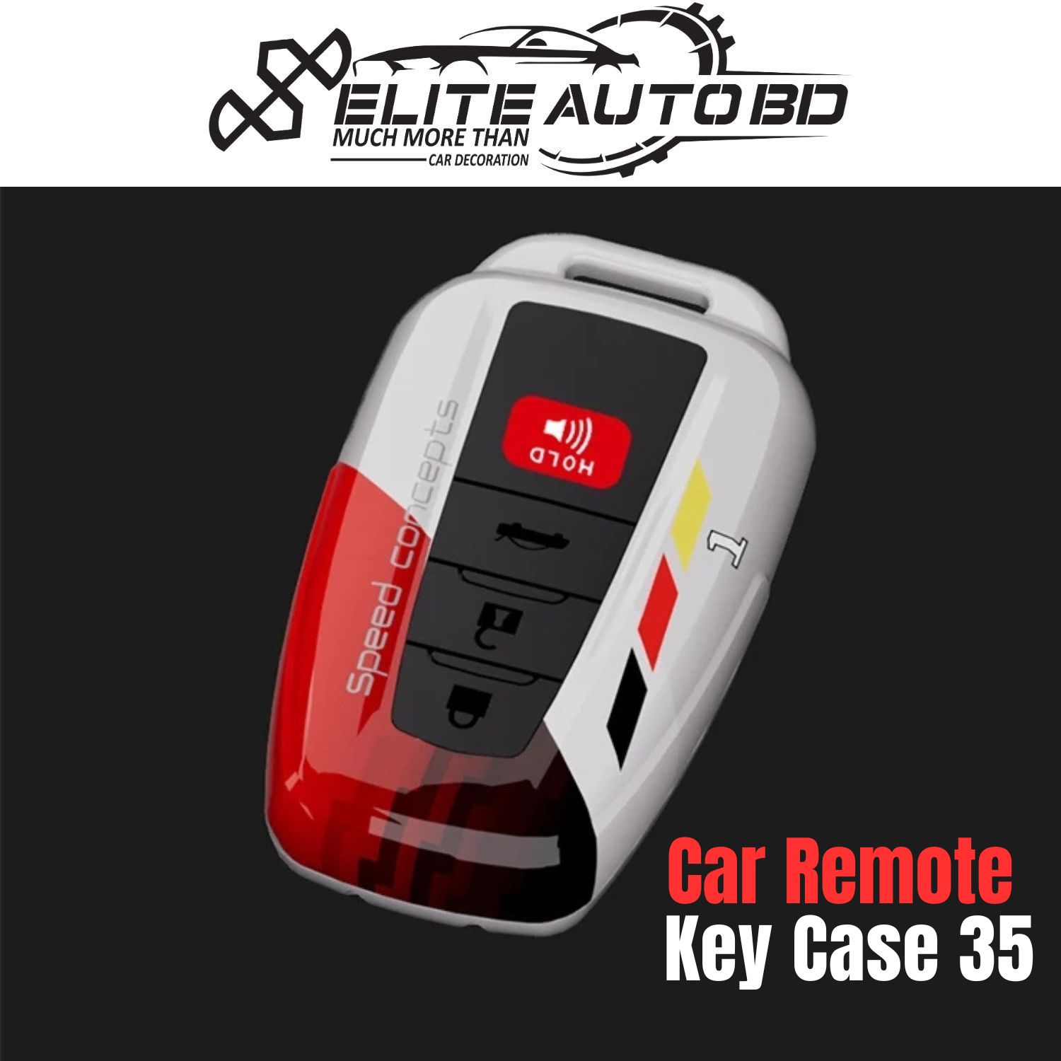 Car Key Remote Cover Sports Style for Toyota | Corolla Cross | Prius | Camry | RAV4 | Corolla | C-HR | Car Remote Key Case 35 | Elite Auto BD