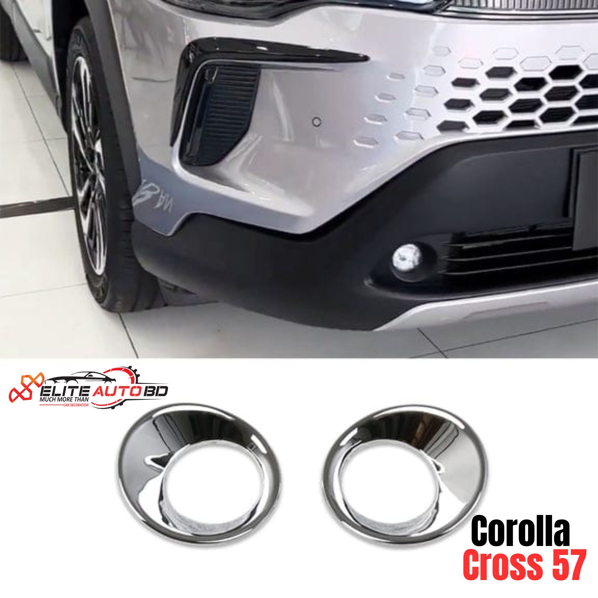Front Fog Lamp Light Cover for 2020 2021 Toyota Corolla Cross Car Styling ABS Chrome |  Corolla Cross 57 | Elite Auto BD