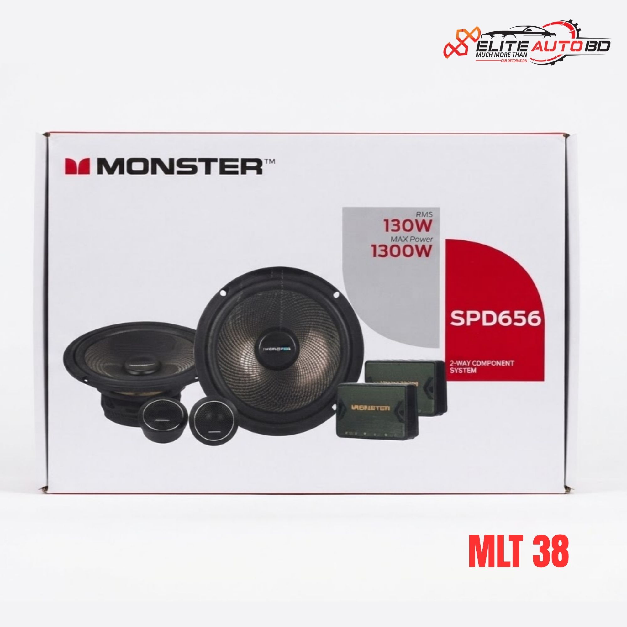 Monster SPD656 Component Car Speakers – 6.5” Rich Bass, Clear Vocals & Premium Sound for Your Car | MLT 38 | Elite Auto BD