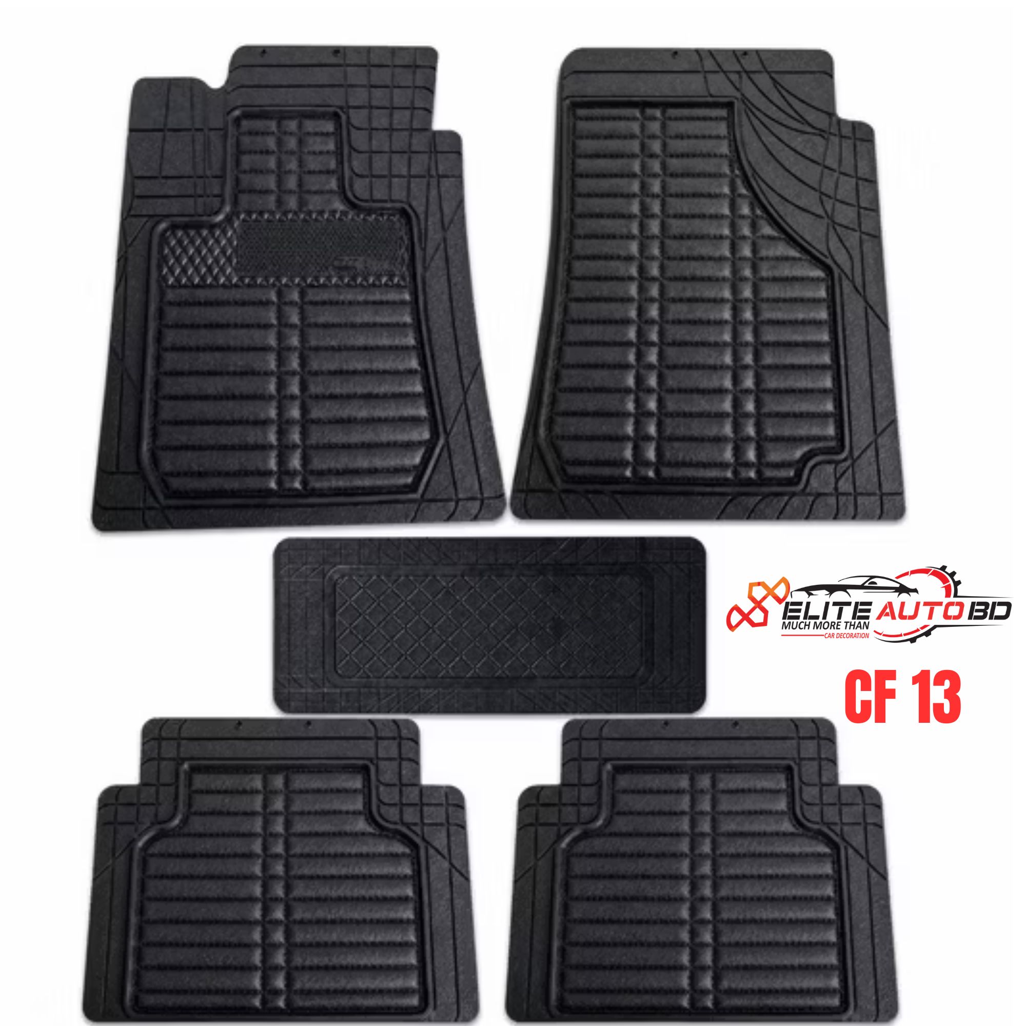 Heavy-Duty Waterproof Ribbed Quilt Car Floor Mats – Model  | CF 13 | Elite Auto BD
